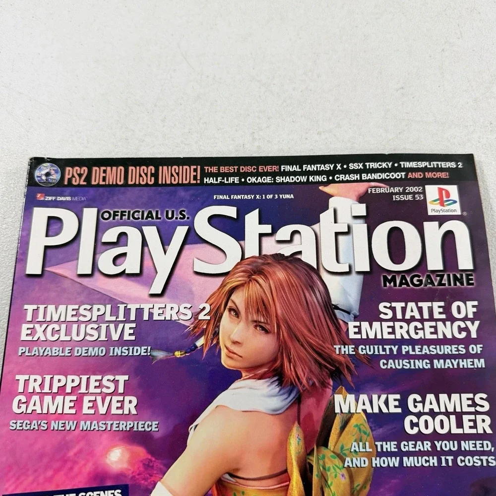 Playstation Magazine February 2002 Issue 53 Final Fantasy X 1 of 3 Yuna NO DISC